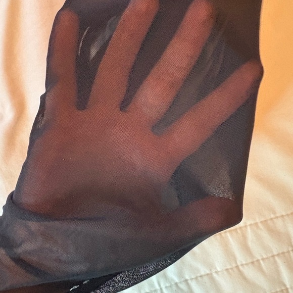 Sheer Black Beach Cover-Up Pants - Picture 4 of 10